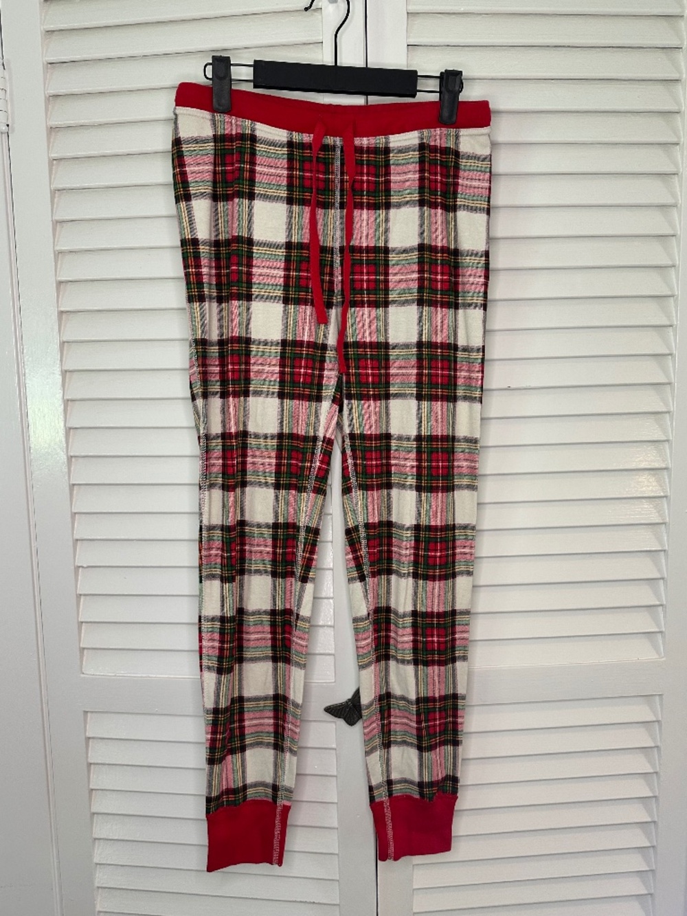 Hanna Andersson Women's Size M Plaid Holiday Drawstring Long John Pajama Bottoms